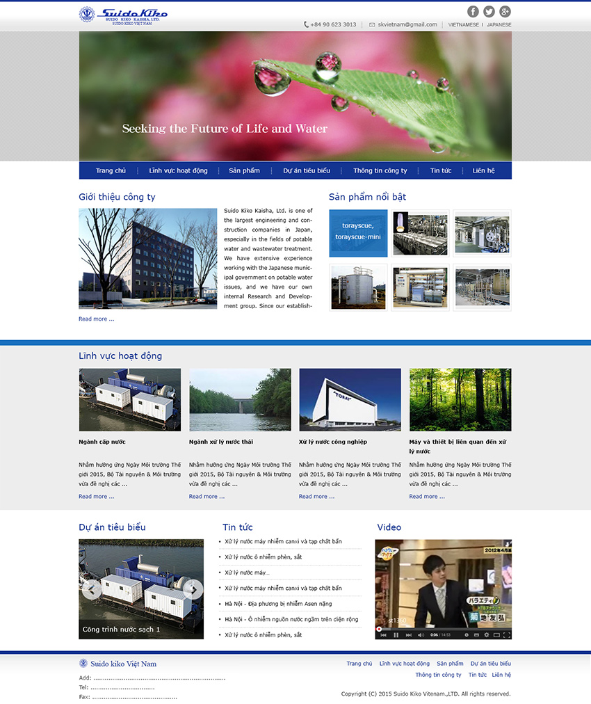Mẫu website giới thiệu công ty - thiết kế web giới thiệu sản phẩm dịch vụ